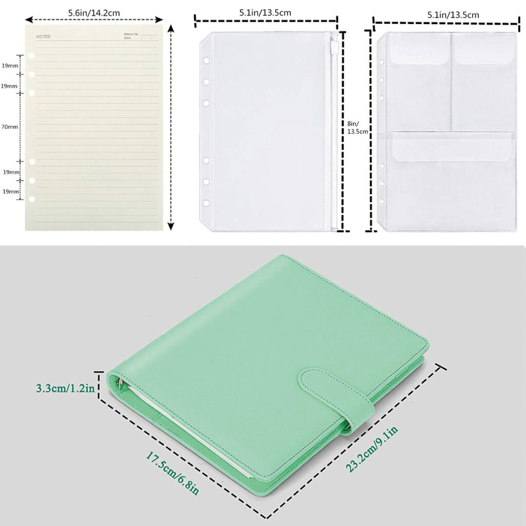 A5 Refillable Personal Organizer Notebook Binder – Premium PU Leather ...
