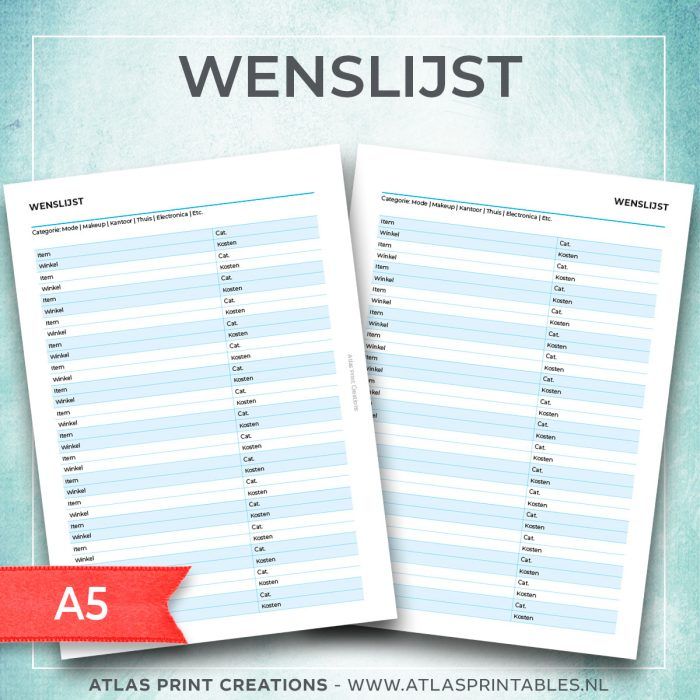 A5 - Wenslijst (2023)