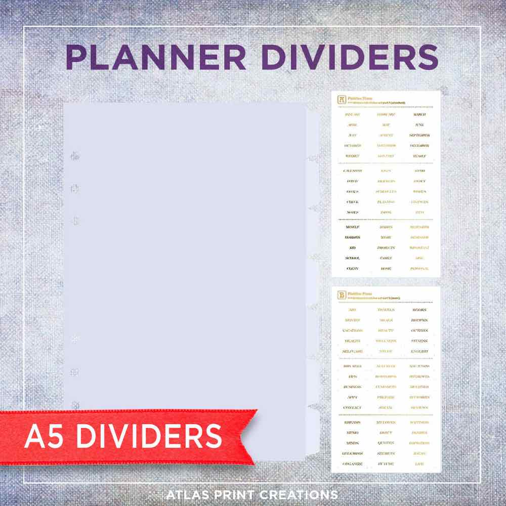 A5-Transparant Dividers for 6 Ring Binder A5-Transparant Dividers for 6 Ring Binder