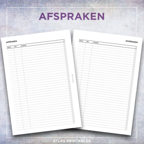 Afsprakenplanner