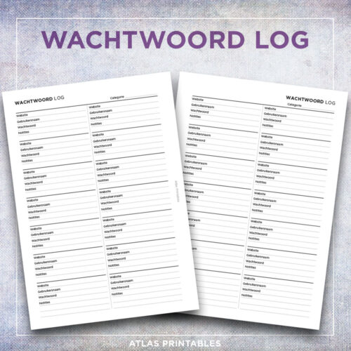 Wachtwoord Logboek
